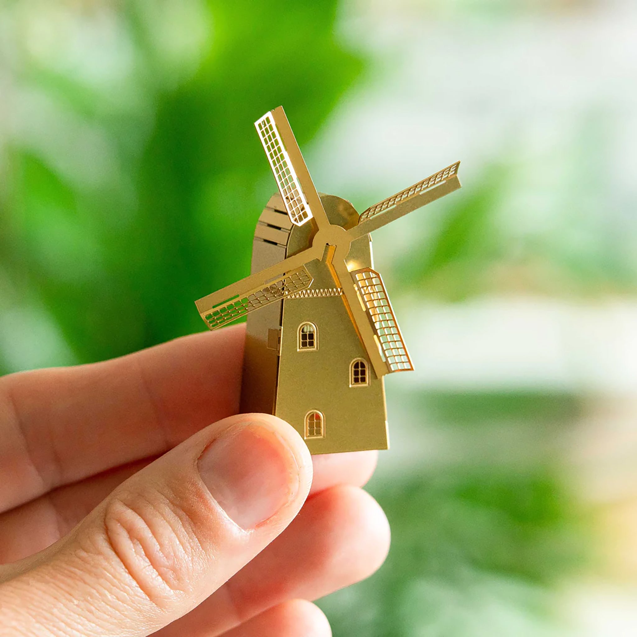 Brass Mini Model Windmill – London Terrariums